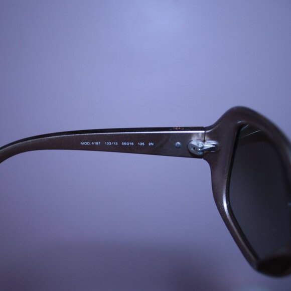 Versace MOD4187 Brown Acetate Silver Medusa Logo Oversized Square Sunglasses main image 4